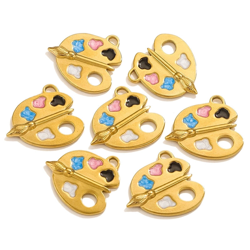 1 Piece 304 Stainless Steel Drawing Board Pendant Jewelry Accessories