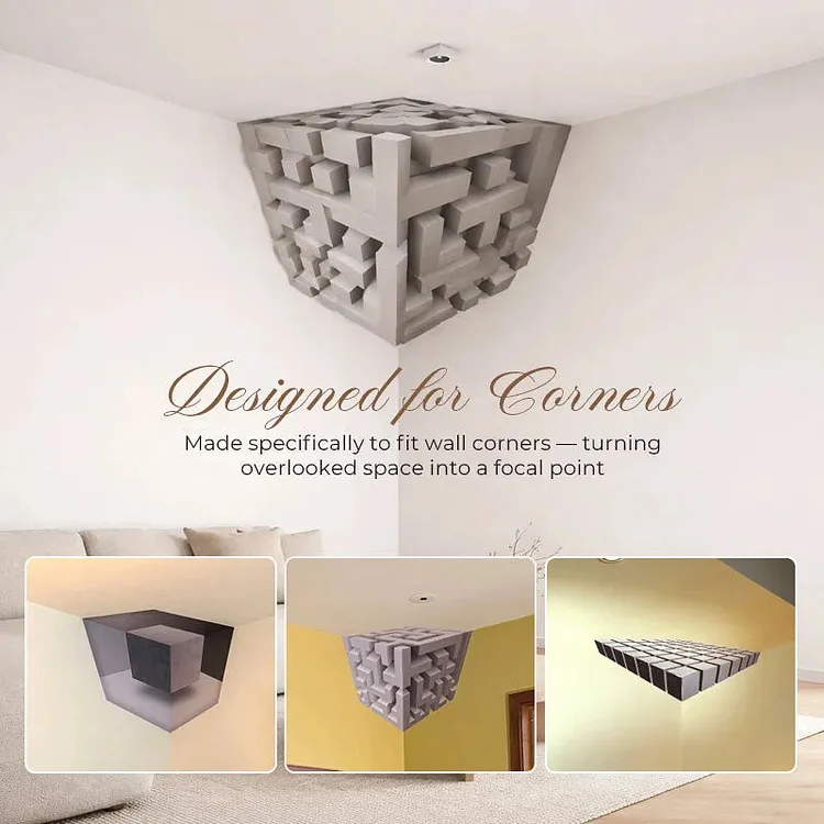 3D Wall Art Optical Illusion Corner Wall Decal