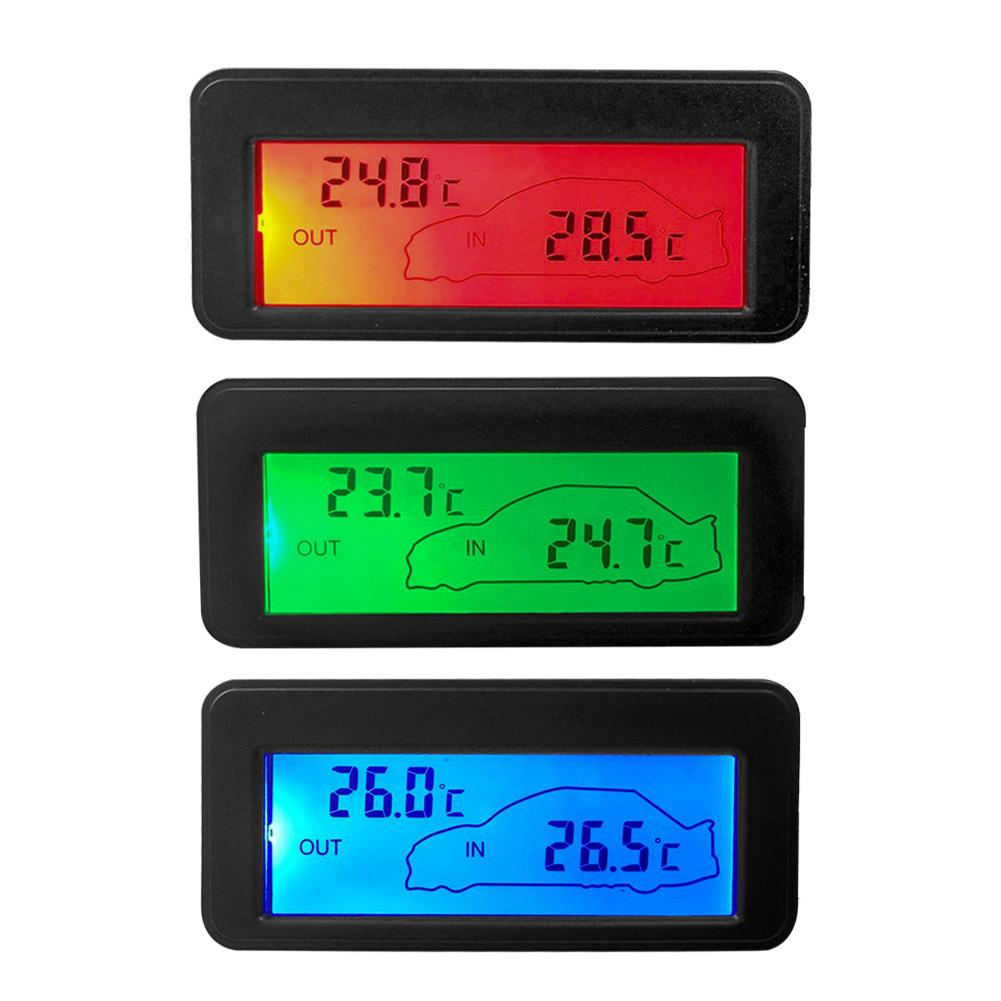 

DC12V Digital Car Thermometer Mini LCD Backlight Vehicle Temperature Meter, Blue, 501 Original