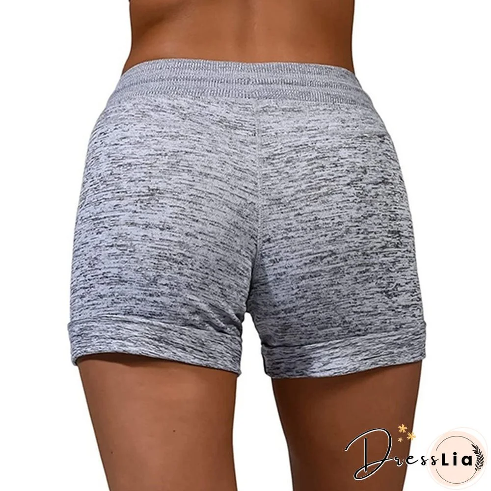 New Fashion Summer Womens Bottoming Quick-drying Shorts Yoga Pants Casual Sports High Waist Drawstring Stretch Shorts Fitness Shorts Women's Clothes Plus Size S-5XL