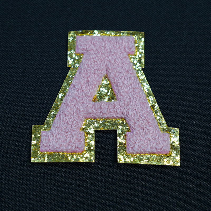 The letter A Alphabet iron on Chenille Patch 2.5x2.5 inch