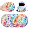 (US Local)[Upgrade]4Pcs Acrylic Special Shape Mandala DIY Waterproof Diamond Painting Coaster