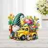 (US Only)2D Flat Print Easter Truck DIY Table Top Diamond Painting Ornament Kits