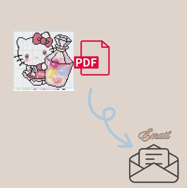 Kitty Candy Jar Digital Pattern 