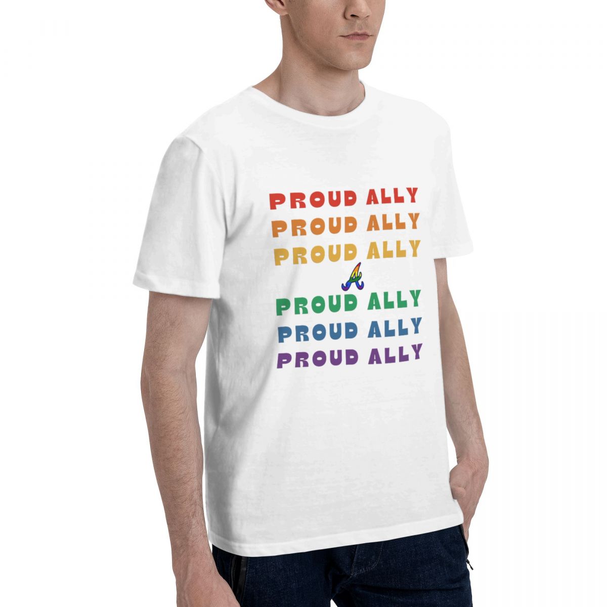 Atlanta Braves Proud Ally Cotton Men's T-Shirt