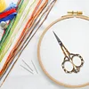 Vintage Stainless Steel Tailor Cross Stitch Scissors Sewing Cutter (Gold)