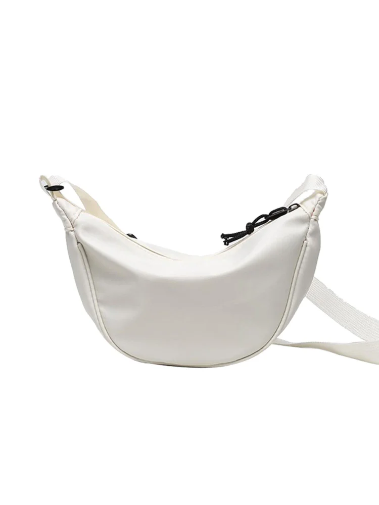 Fashion Women Canvas Messenger Bag Casual Ladies Chest Bag Purse (White)