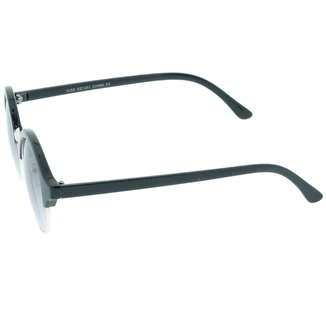 Classic Semi-Rimless Metal Nose Bridge P3 Round glasses 47mm