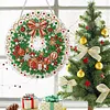 Christmas Wreath 2D Flat DIY Diamond Painting Pendant 9.84x9.84in