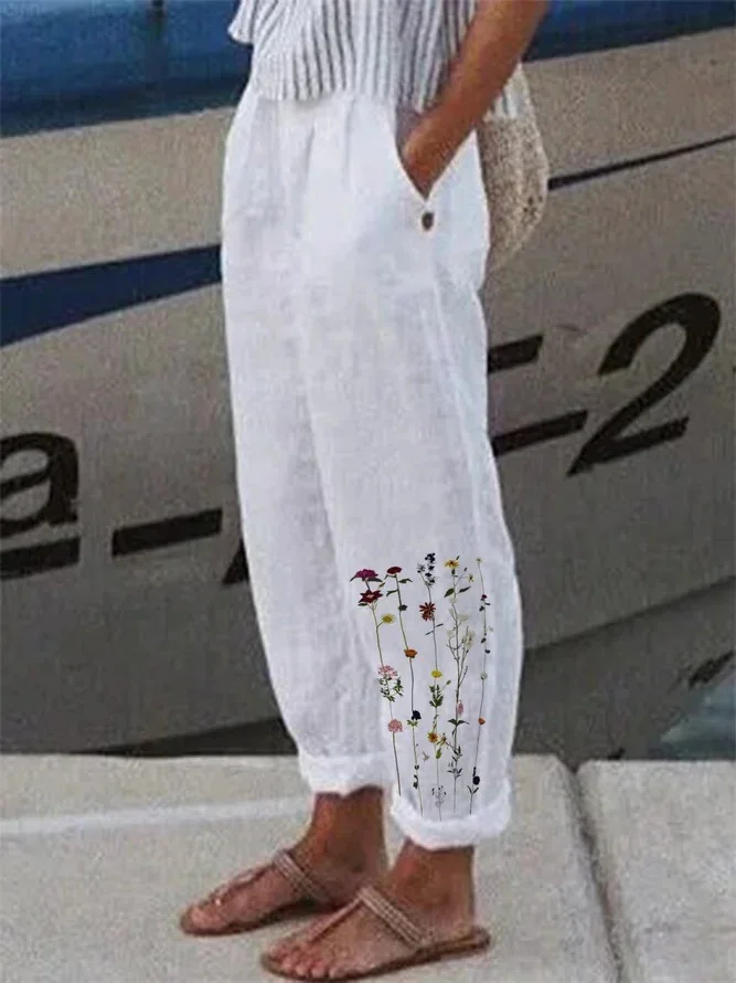 Floral Casual Pants