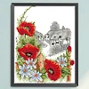 (Counted/Stamped)Four Seasons Summer Poppy-14CT Cross Stitch 21*26cm/8.27*10.24in