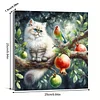 Framed Diamond Painting - Full Round Drill - Cat and Pomegranate (25x25cm)