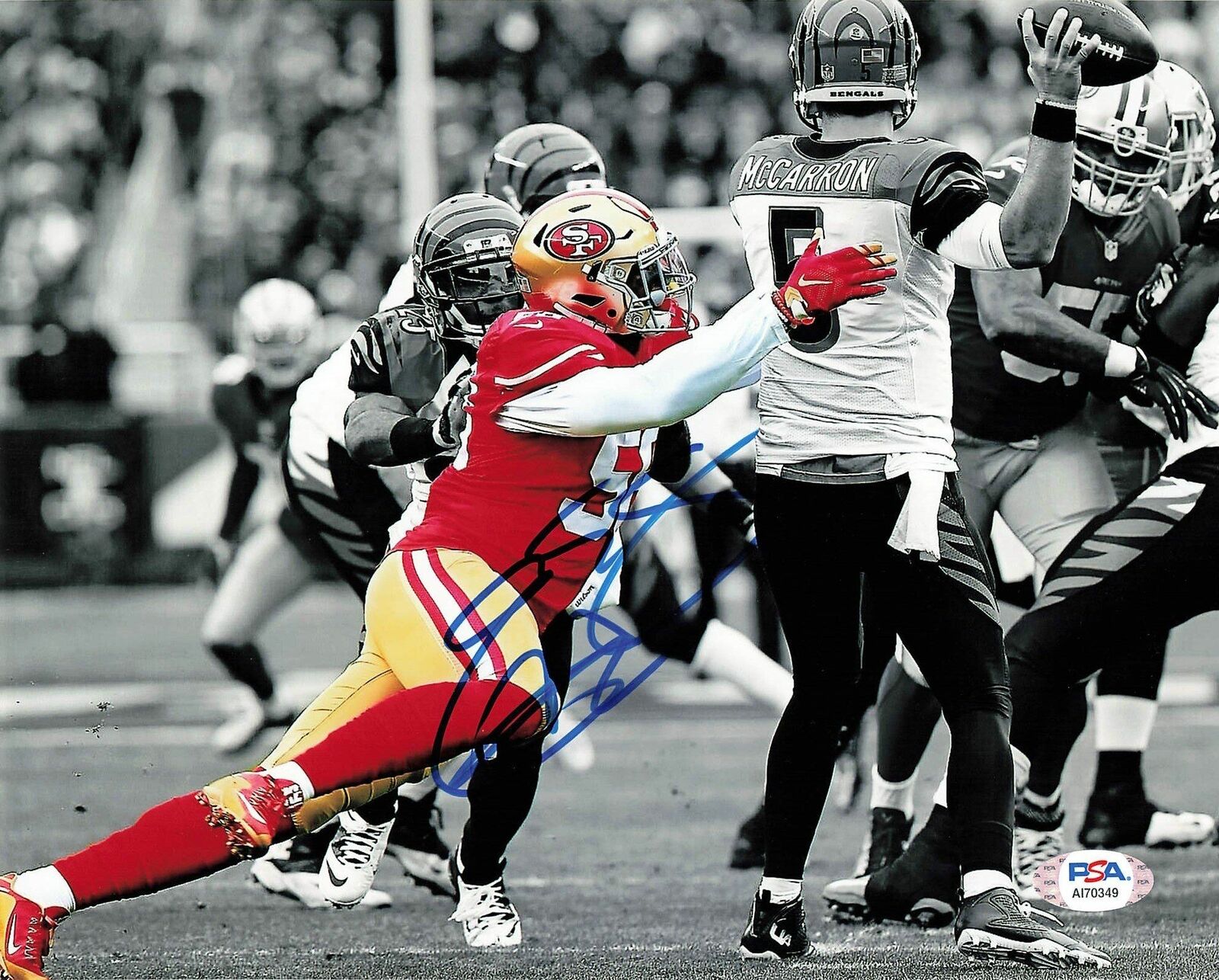 ELI HAROLD signed 8x10 Photo Poster painting PSA/DNA San Francisco 49ers Autographed