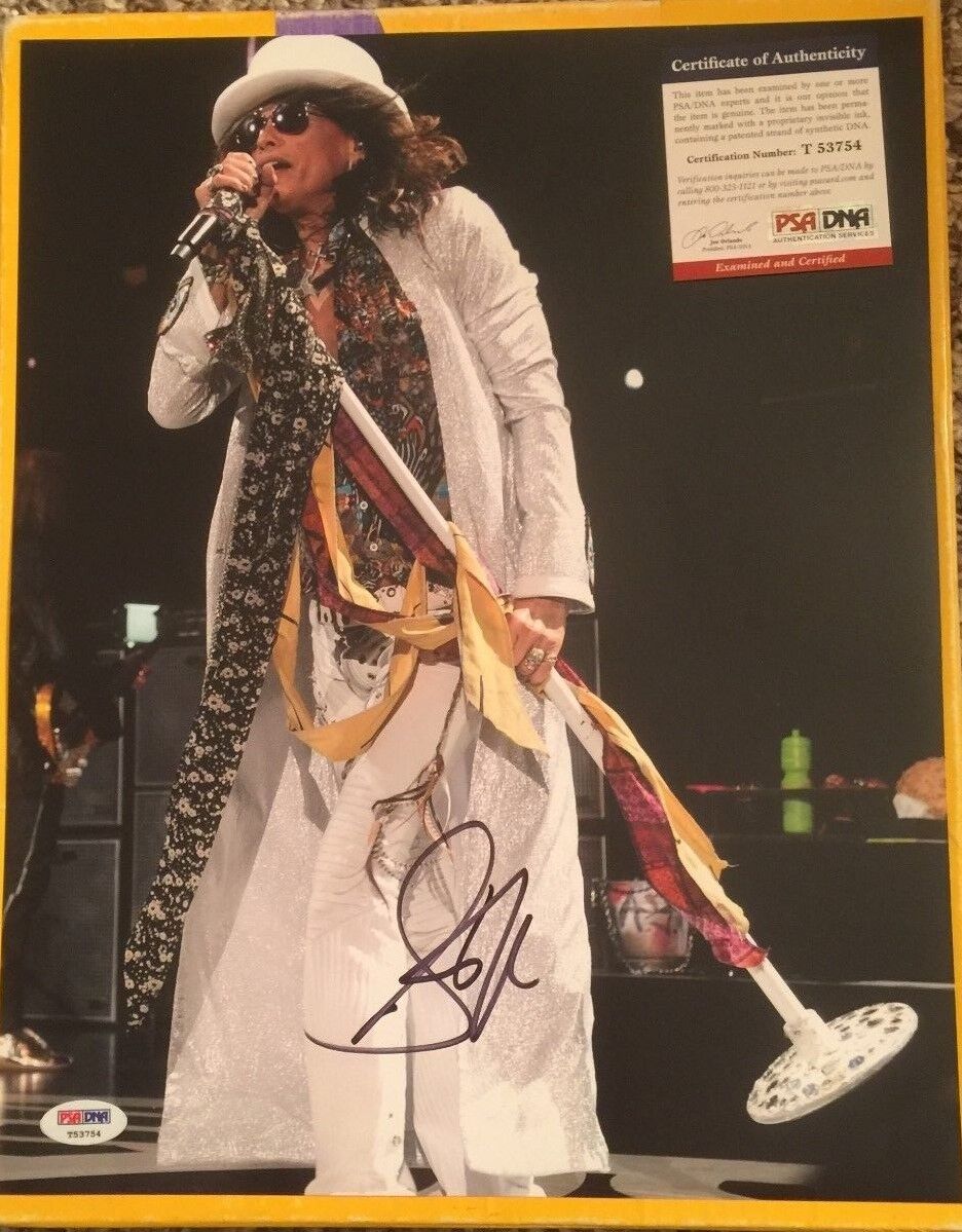 STEVEN TYLER AUTOGRAPHED AEROSMITH 11X14 Photo Poster painting PSA/DNA CERTIFIED