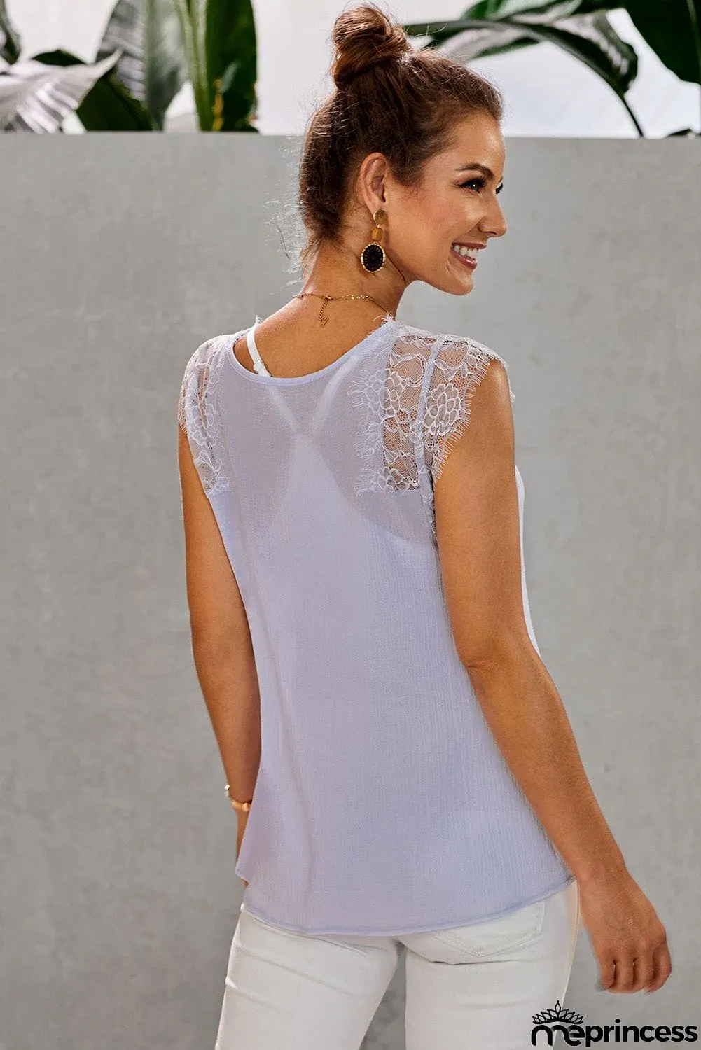 From A Dream Lace Tank Top with Vest