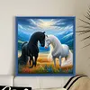 Two Horses-11CT Stamped Cross Stitch 45*45cm/17.72*17.72in tapestrymarket