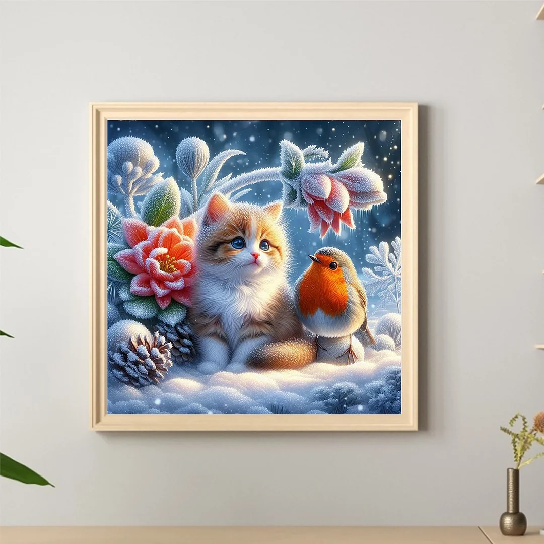 Diamond Painting - Full Round Drill - Cat(Canvas|40*40cm)