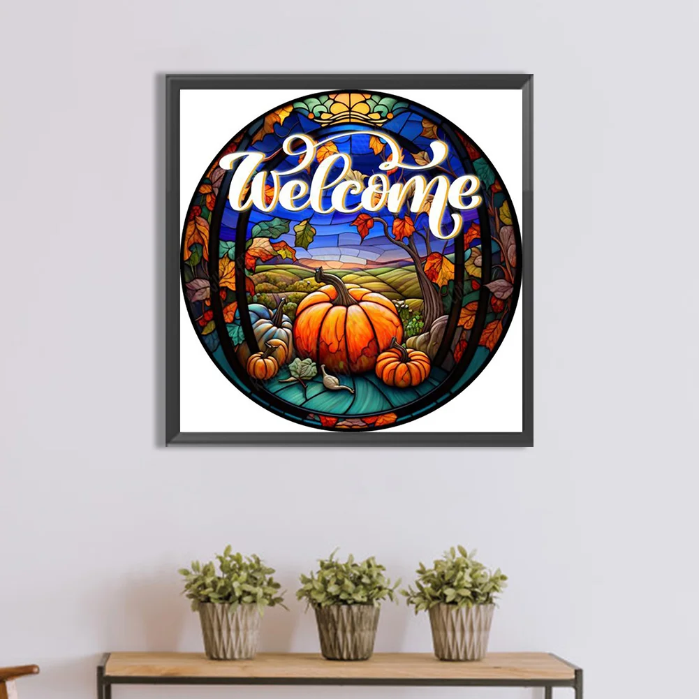 Diamond Painting - Full Round Drill - Fall Pumpkin(Canvas|30*30cm)