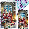 (40*70cm)Santa Couple - Full Round Drill Diamond Painting