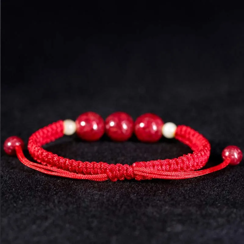 Cinnabar Blessing Red String Bracelet For Kids