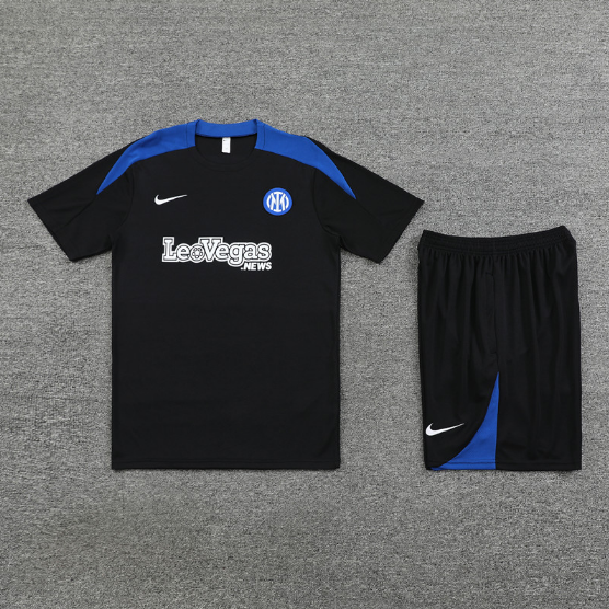 24/25 Inter Milan Training Kit Short Sleeve Black Football Shirt Thai Quality