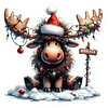 Diamond Painting-DIY Full Round Drill Christmas Moose