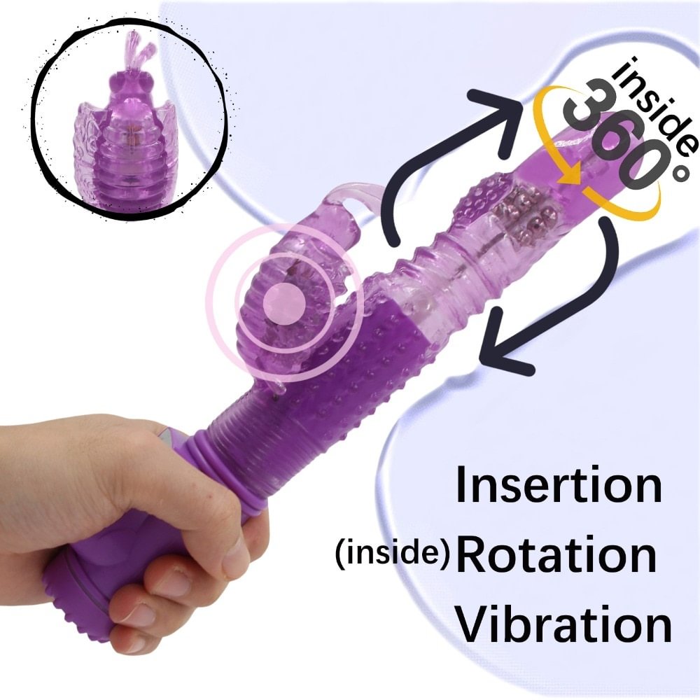 Vibrating dildo in the pussy