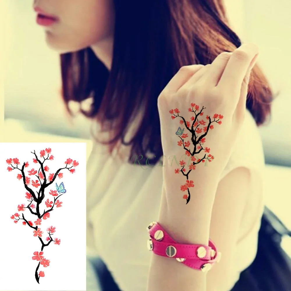 Waterproof Temporary Tattoo Sticker coconut tree Fake Tatto Flash Tatoo Tatouage Wrist Foot Hand For Girl Women Men