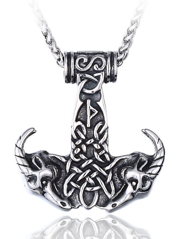 Nordic Scandinavian Viking Titanium Steel Necklace