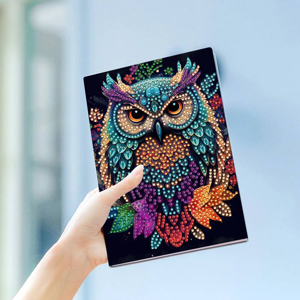 DIY Lion 50 Pages Special Shaped Diamond Painting Notebook for Adults Students