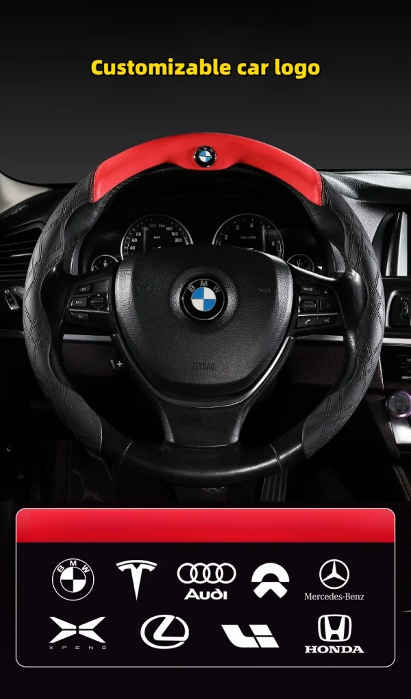 Ultra-thin 5D Suede Car Steering Wheel Cover
