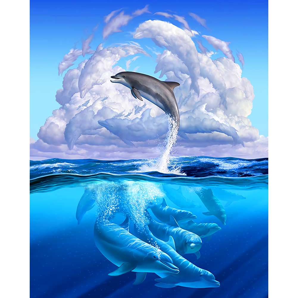 

Soaring Dolphins - 1000 Pieces Jigsaw Puzzle, 501 Original