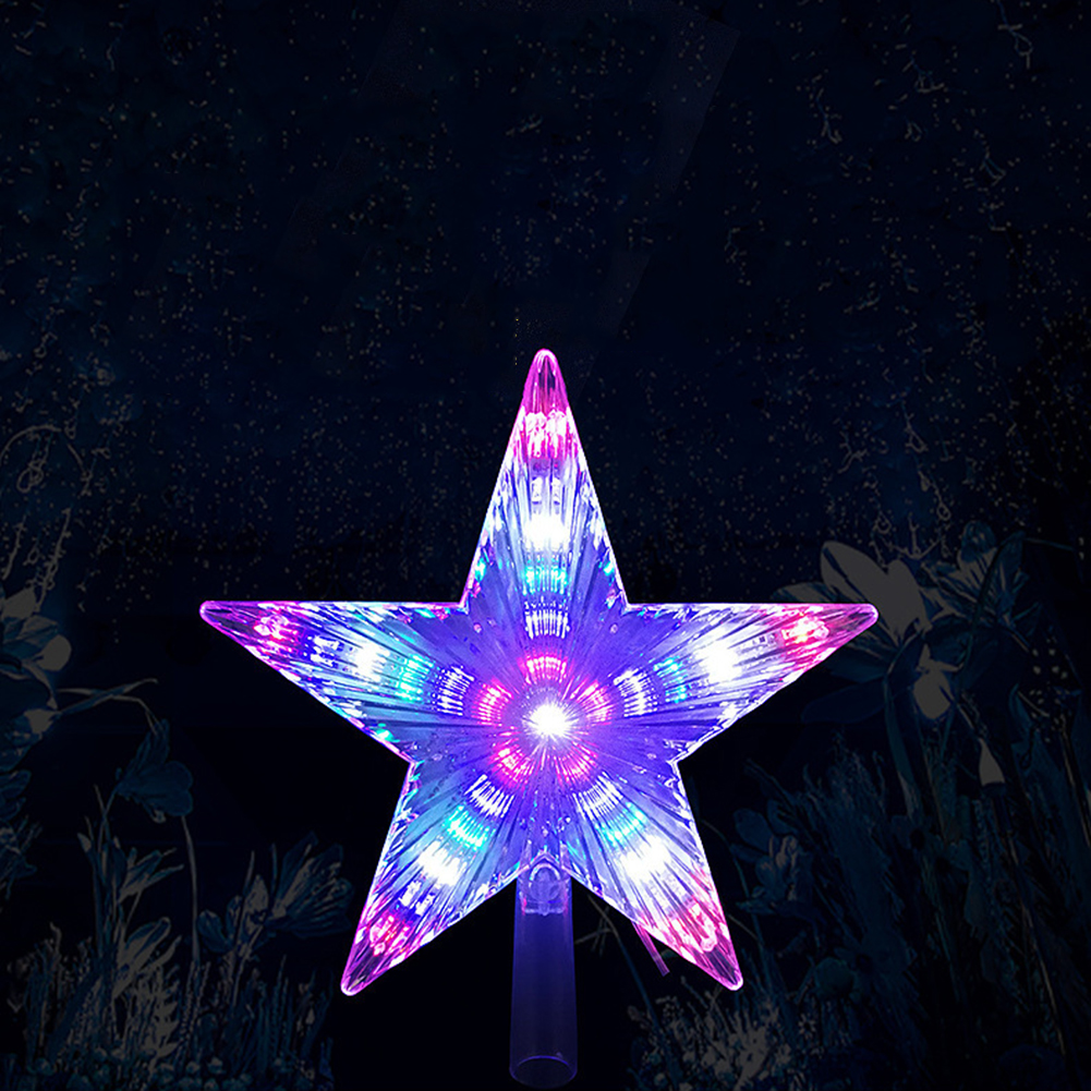 

Christmas Tree Topper Star Colorful Light Holiday Home New Year Party Decor, 501 Original