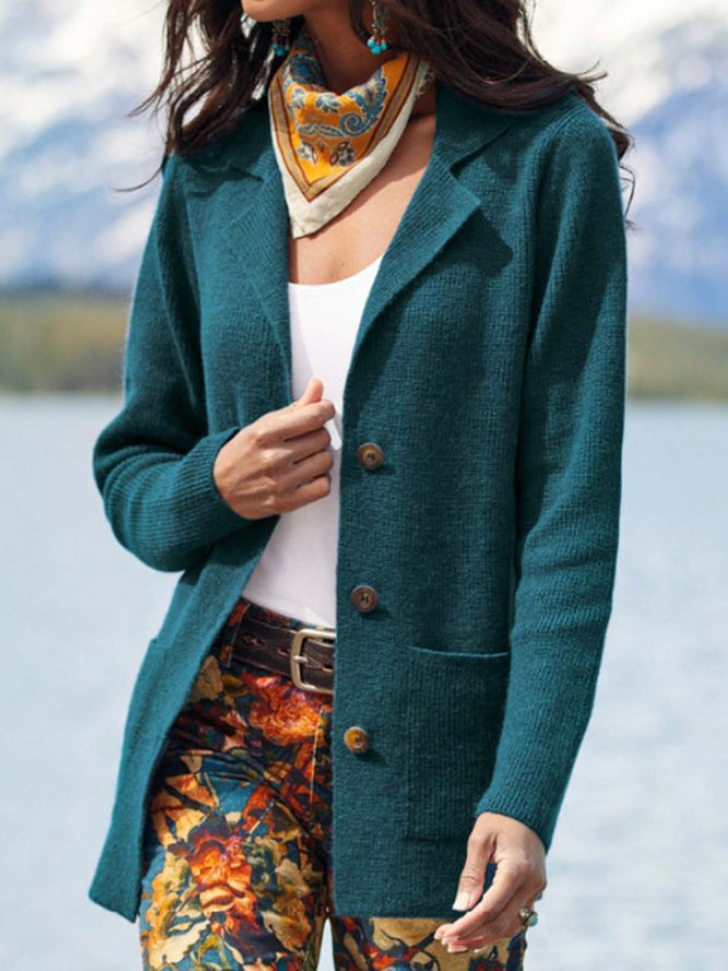 Buttoned Wool/Knitting Sweater S203- Fabulory