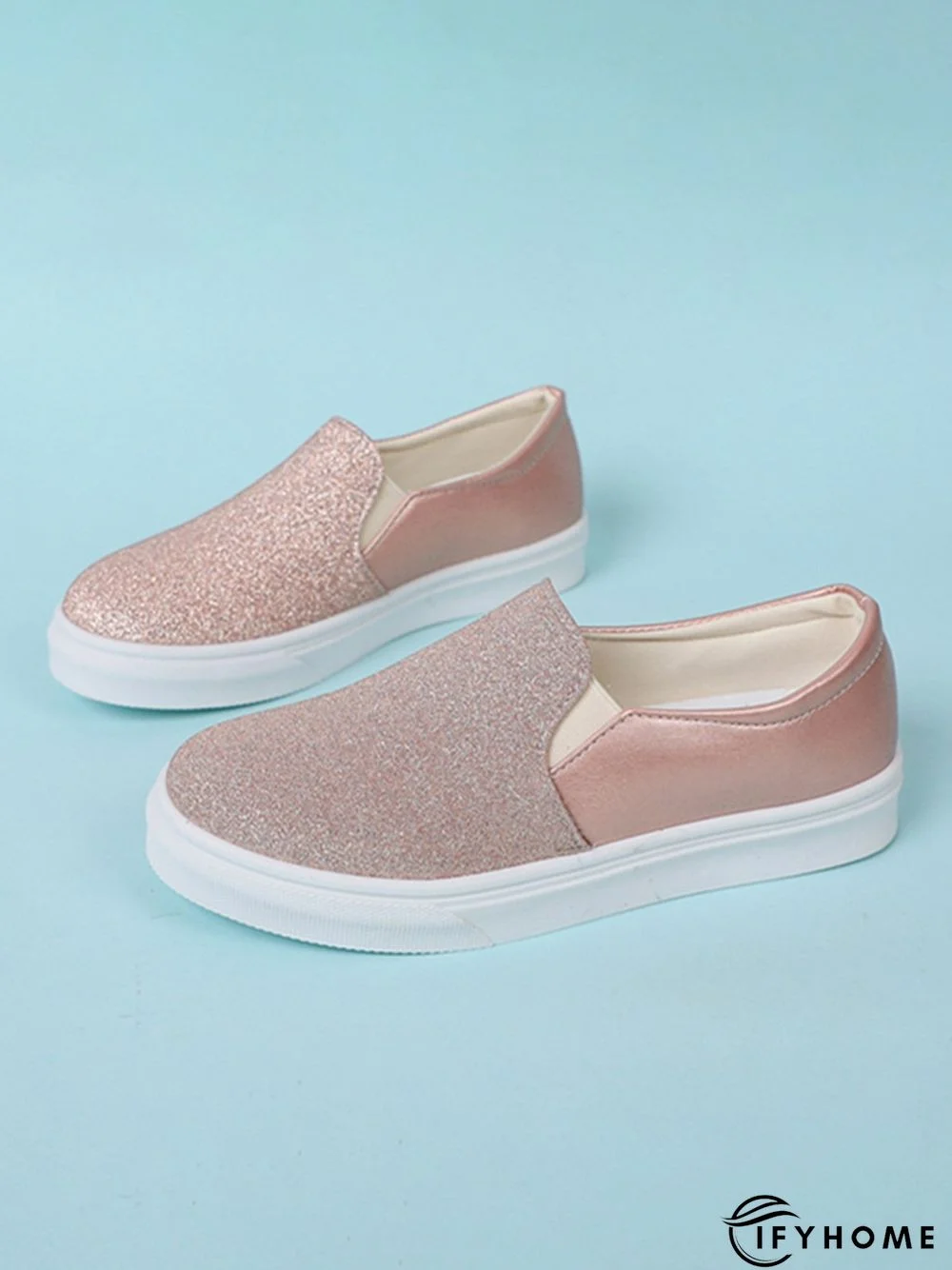 Glitter Split Joint Slip On Casual Shoes | IFYHOME