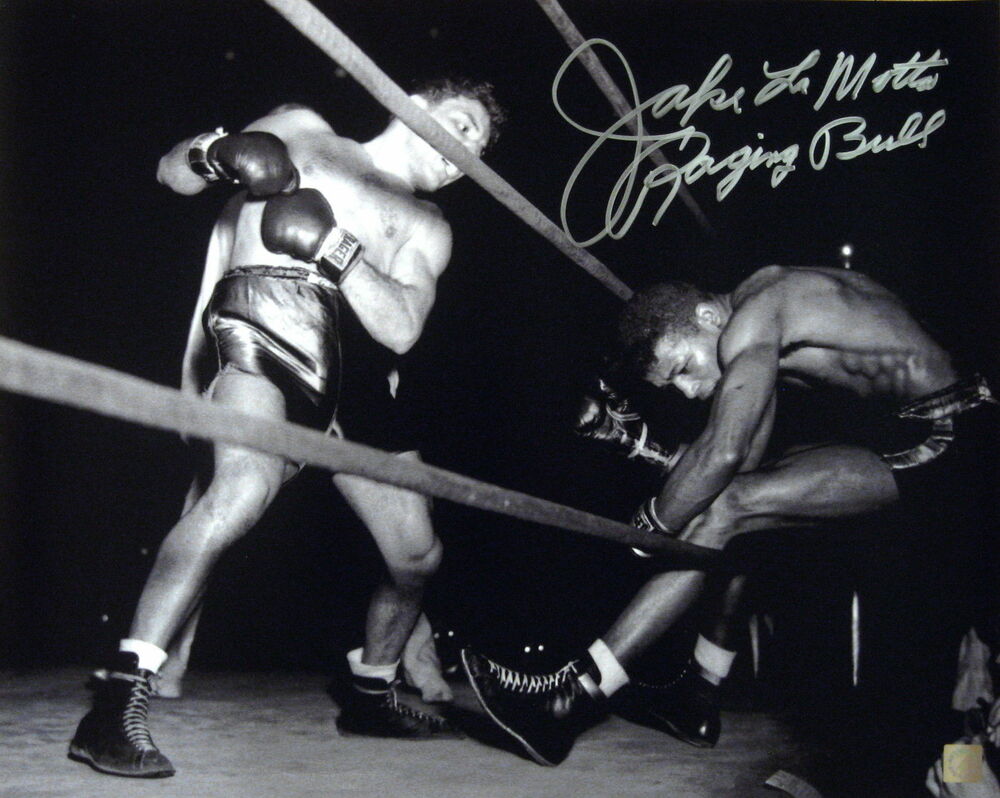 Jake LaMotta Raging Bull Autographed Signed 16x20 Photo Poster painting KO Sugar Ray  ASI Proof