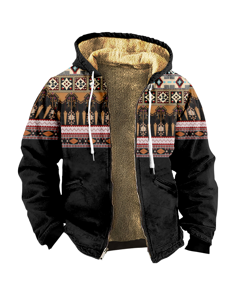 Suitmens Yellowstone style Fleece Hooded Jacket 0047