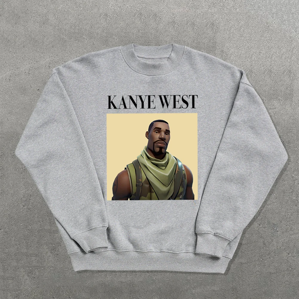 Kanye West Printed Crew Neck Sweatshirt