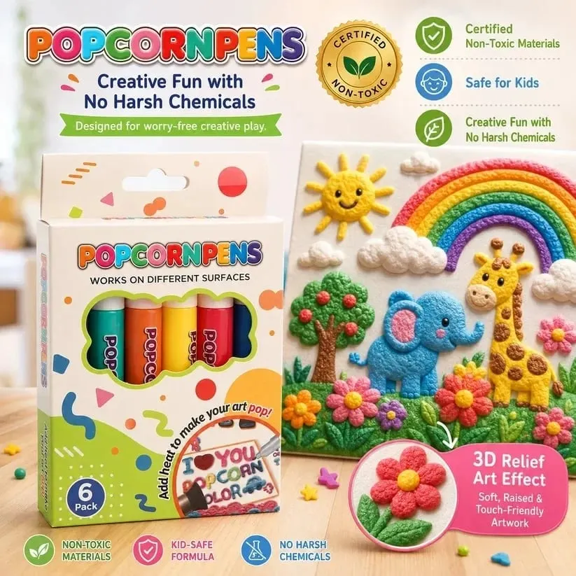 🔥Last Day 50% OFF🎁🔮Magic Pen &ndash; Draw 3D with one stroke!🎄 DIY Bubble Popcorn Drawing Pens🔥