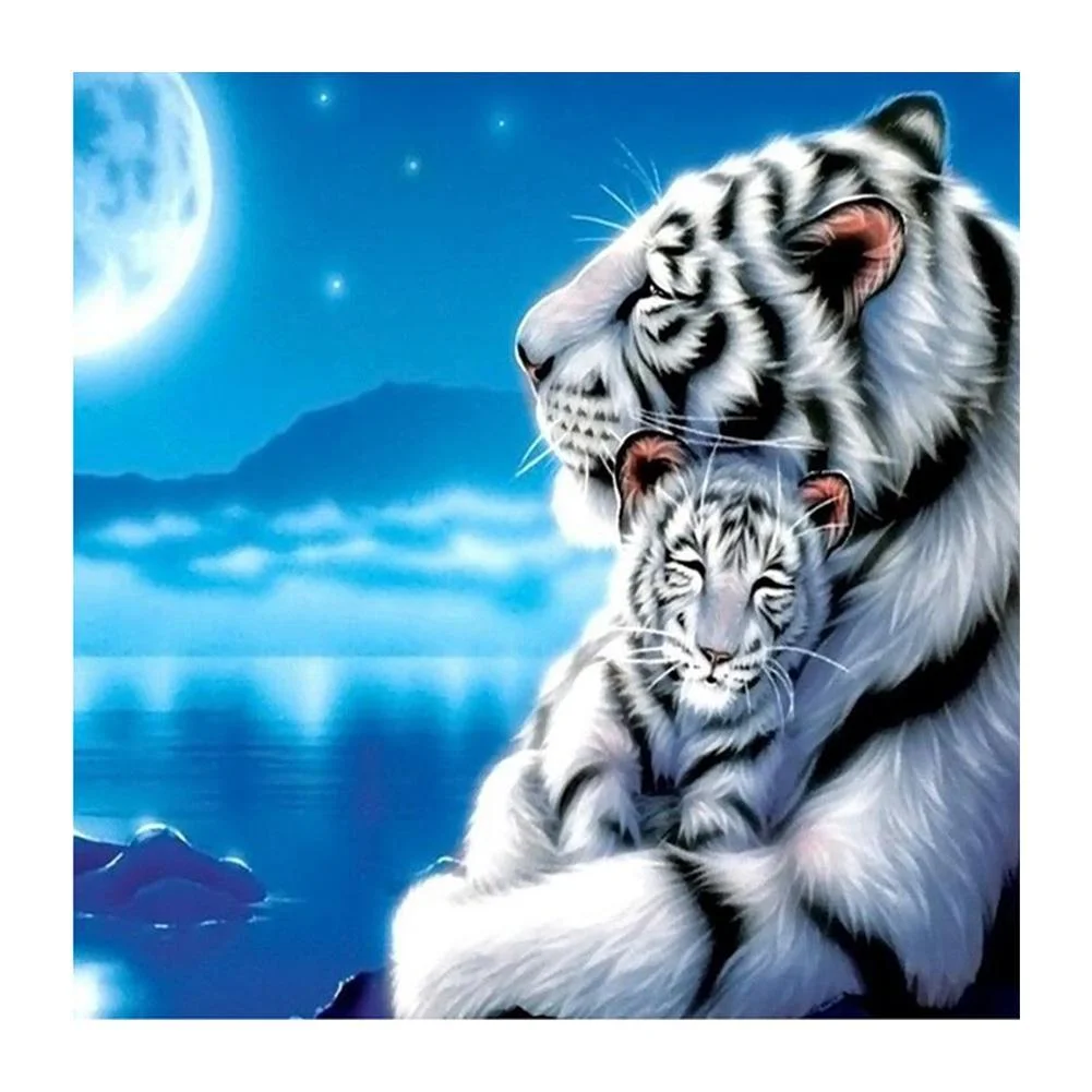 Full Round Diamond Painting Tigers (30*30cm)