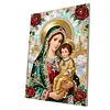 Mother of God DIY Special Shape Drill Pearl Gem Diamond Art Painting Kit with Frame 30x40cm Pearl Art Painting Set for Adults Beginners Home Decor