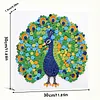 DIY Pre-Framed Peacock Button Art Canvas Kit