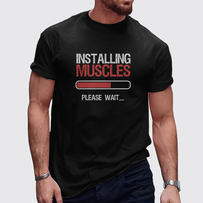 INSTALLING MUSCLES Men's Printed Fitness T-Shirt