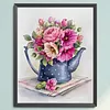 Water Bottle Flower Watercolor 11CT 3 Strands DIY Counted Cross Stitch Kits 15.75x19.69inch Needlework Embroidery Kit Cross Stitch Patterns Arts Craft Kits for Beginners Adults Home Decor tapestrymarket