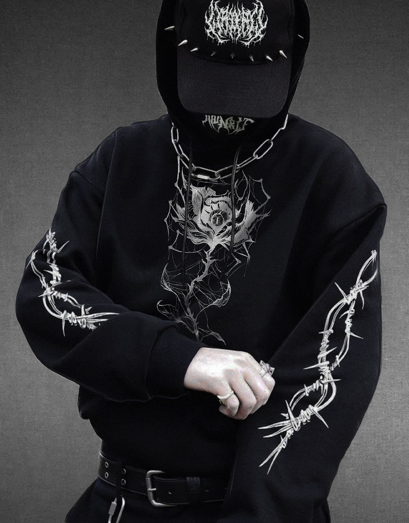 Metallic Darkness Crew Neck Sweatshirt / TECHWEAR CLUB / Techwear