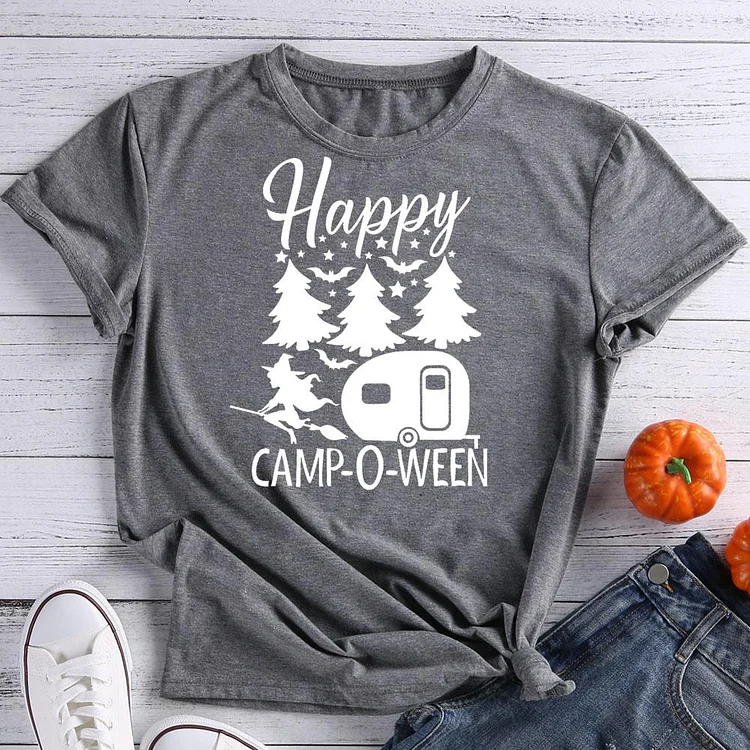 Happy camp-o-ween Halloween T-Shirt Tee -07879-Annaletters