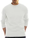 Men's Solid Color Bottoming Round Neck Casual Sweater