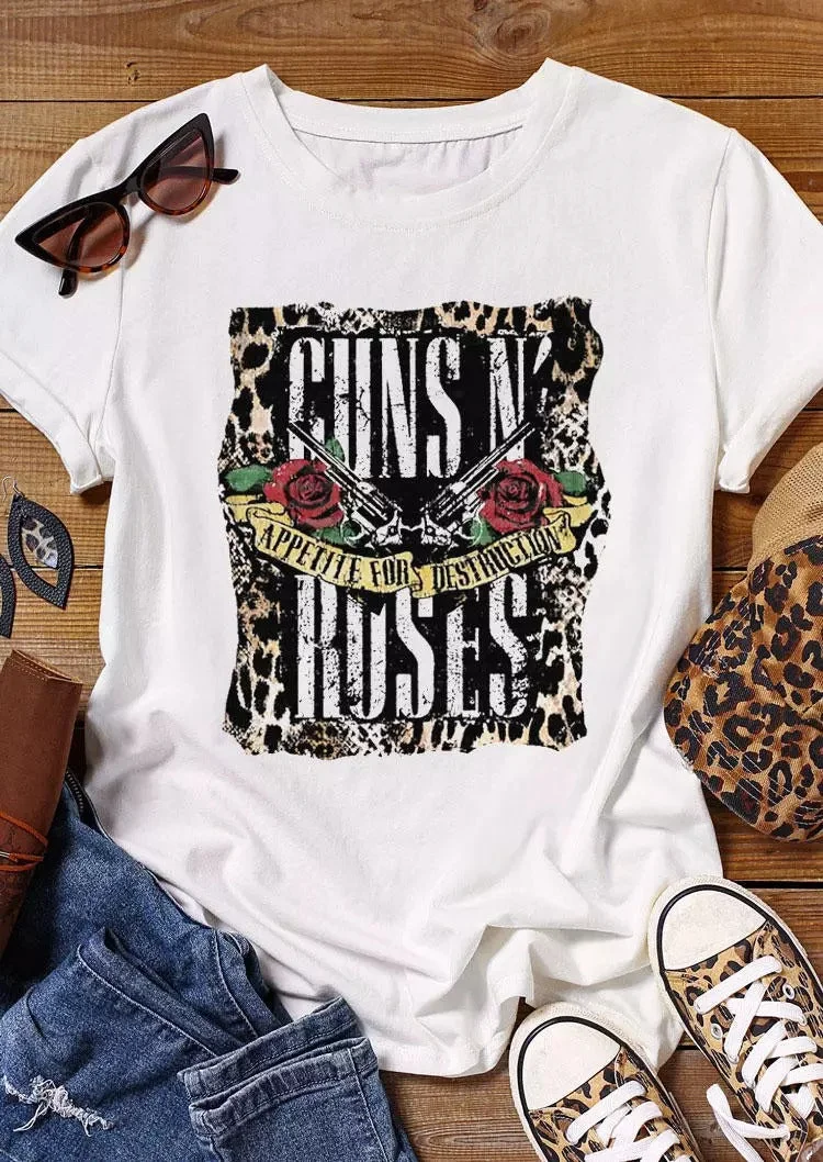 "Guns N' Roses" Leopard T-Shirt