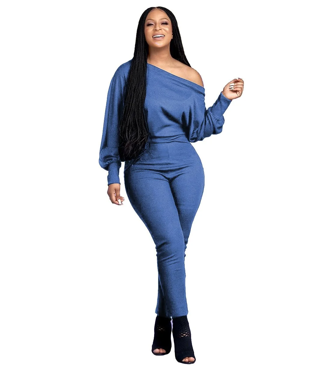 Casual Off Shoulder Tracksuits Activity Wear Street Jumpsuits New Jumpsuit Women Lady Office Women's Overalls Elegant