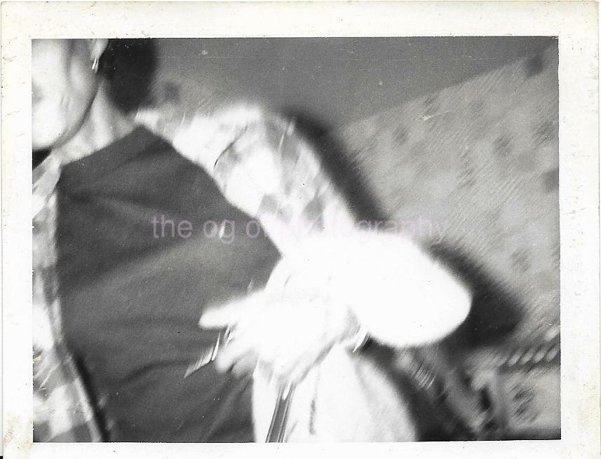 WOMAN ABSTRACT Vintage FOUND Photo Poster paintingGRAPH Black And White Original Snapshot 912 1